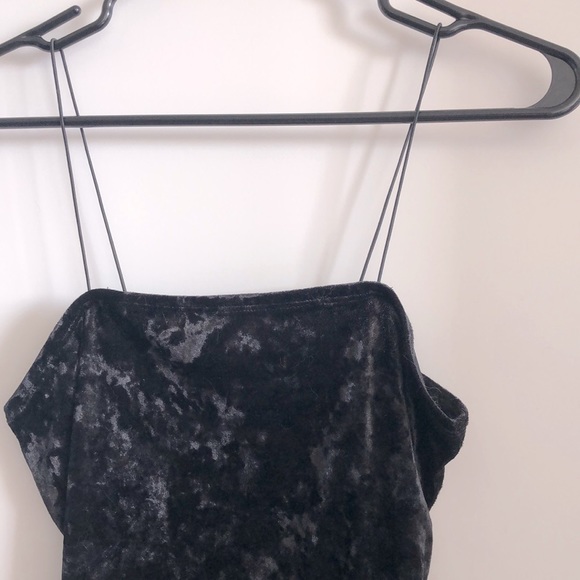 5/$20 Black velvet bodysuit, size Small - Picture 8 of 10